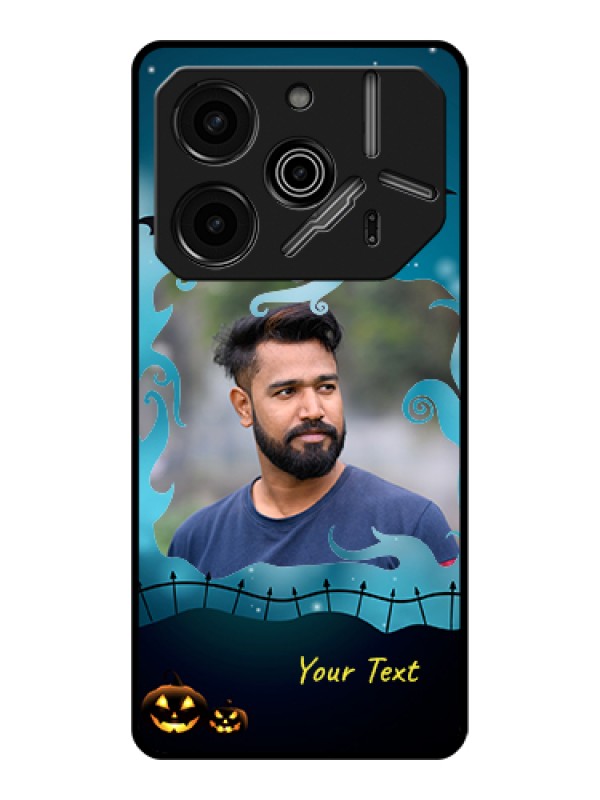 Custom Tecno Pova 6 Pro 5G Custom Glass Phone Case - Halloween Frame Design