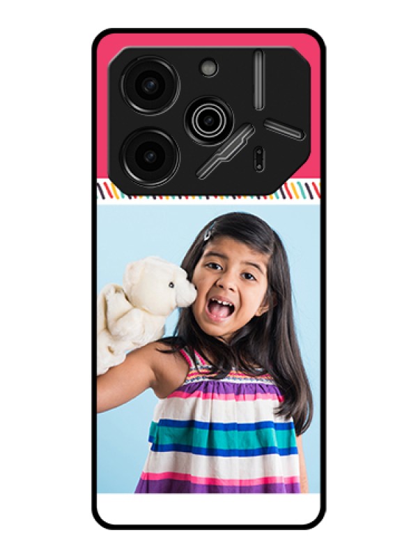 Custom Tecno Pova 6 Pro 5G Custom Glass Phone Case - Line Art Design