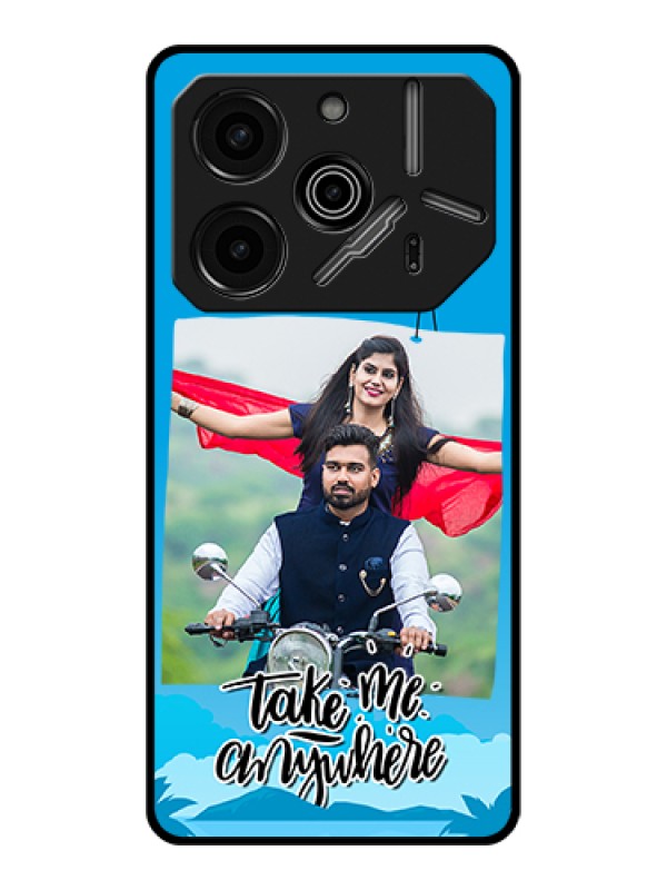 Custom Tecno Pova 6 Pro 5G Custom Glass Phone Case - Traveller Design