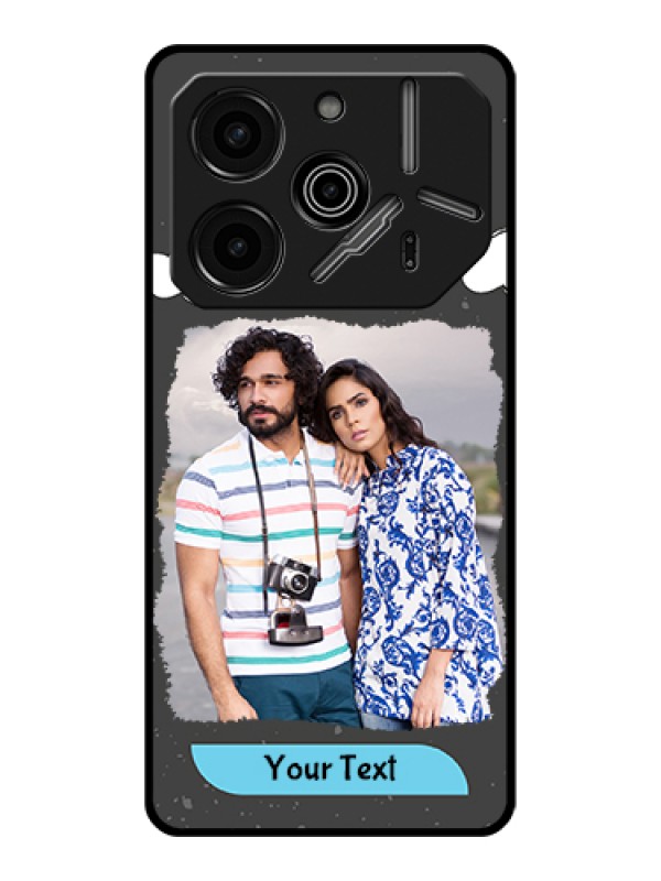 Custom Tecno Pova 6 Pro 5G Custom Glass Phone Case - Splashes With Love Doodles Design