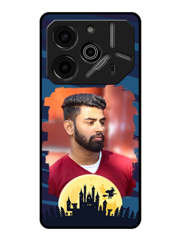 Custom Tecno Pova 6 Pro 5G Custom Glass Phone Case - Halloween Witch Design