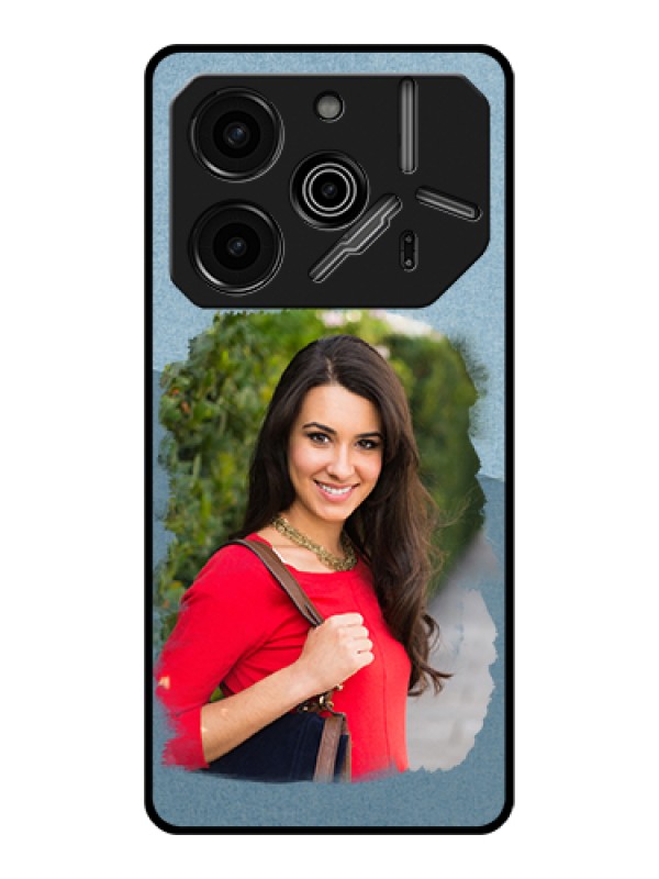 Custom Tecno Pova 6 Pro 5G Custom Glass Phone Case - Grunge Line Art Design