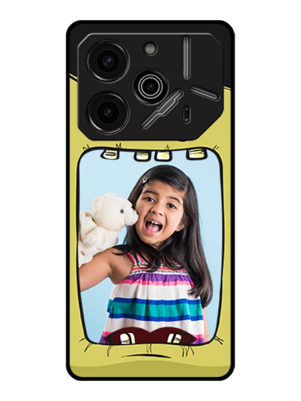 Custom Tecno Pova 6 Pro 5G Custom Glass Phone Case - Cartoon Monster Back Case Design