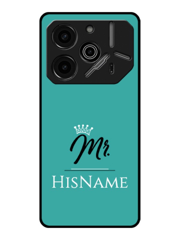 Custom Tecno Pova 6 Pro 5G Custom Glass Phone Case - Mr With Name Design