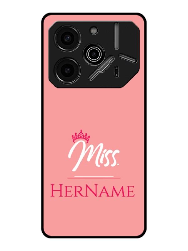 Custom Tecno Pova 6 Pro 5G Custom Glass Phone Case - Mrs With Name Design