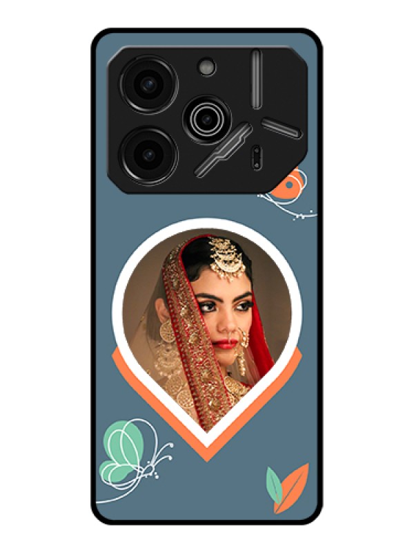 Custom Tecno Pova 6 Pro 5G Custom Glass Phone Case - Droplet Butterflies Design