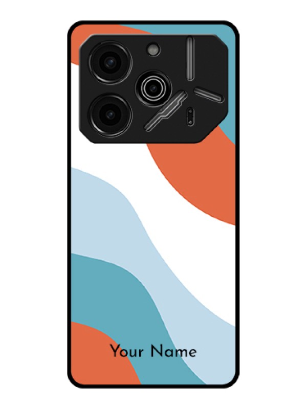 Custom Tecno Pova 6 Pro 5G Custom Glass Phone Case - Coloured Waves Design