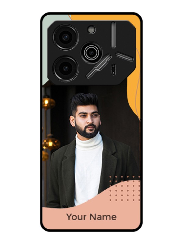 Custom Tecno Pova 6 Pro 5G Custom Glass Phone Case - Tri - Coloured Overlay Design