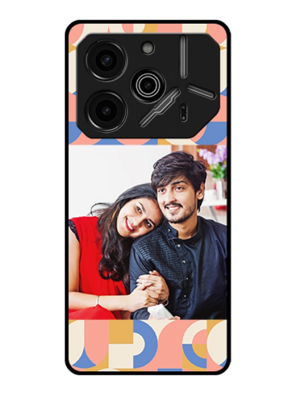 Custom Tecno Pova 6 Pro 5G Custom Glass Phone Case - Semi - Circle Maze Pattern Design