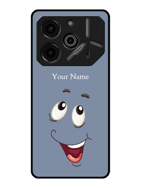 Custom Tecno Pova 6 Pro 5G Custom Glass Phone Case - Laughing Cartoon Face Design