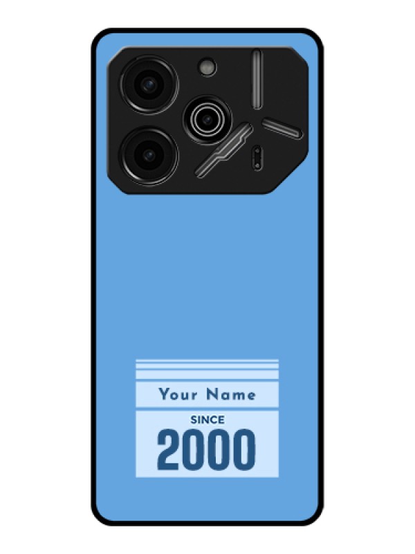 Custom Tecno Pova 6 Pro 5G Custom Glass Phone Case - Custom Year Of Birth Design