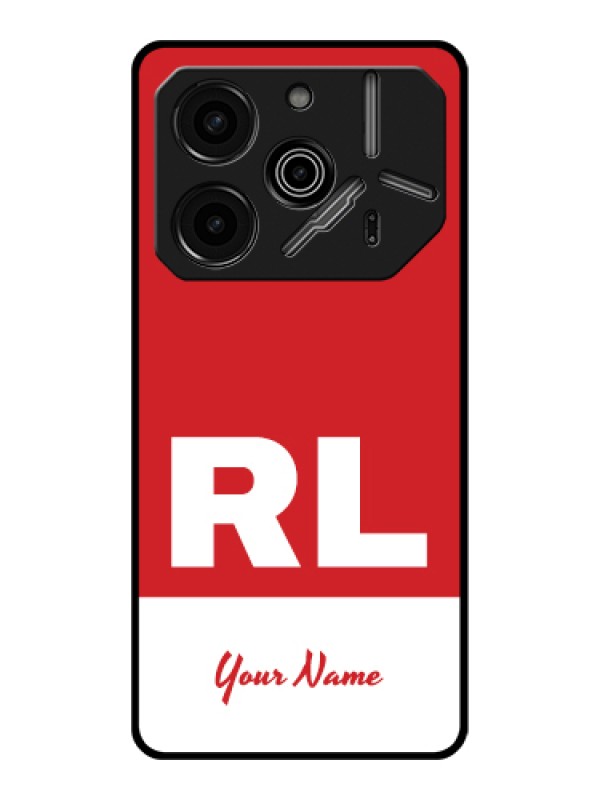 Custom Tecno Pova 6 Pro 5G Custom Glass Phone Case - Dual Tone Custom Text Design