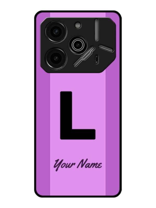 Custom Tecno Pova 6 Pro 5G Custom Glass Phone Case - Tricolor Custom Text Design