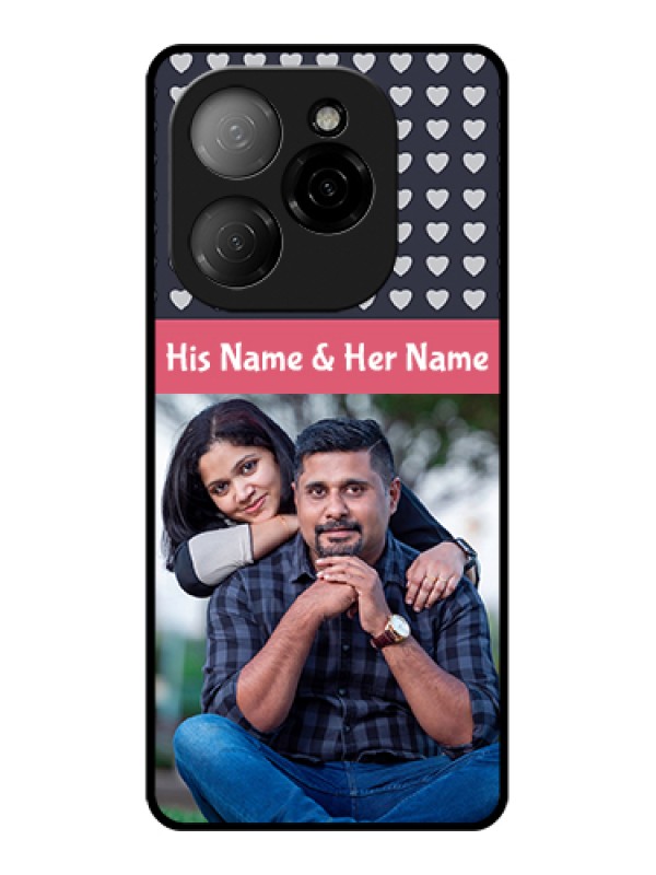 Custom Tecno Spark 20 Pro 5G Custom Glass Phone Case - Love Symbols Design