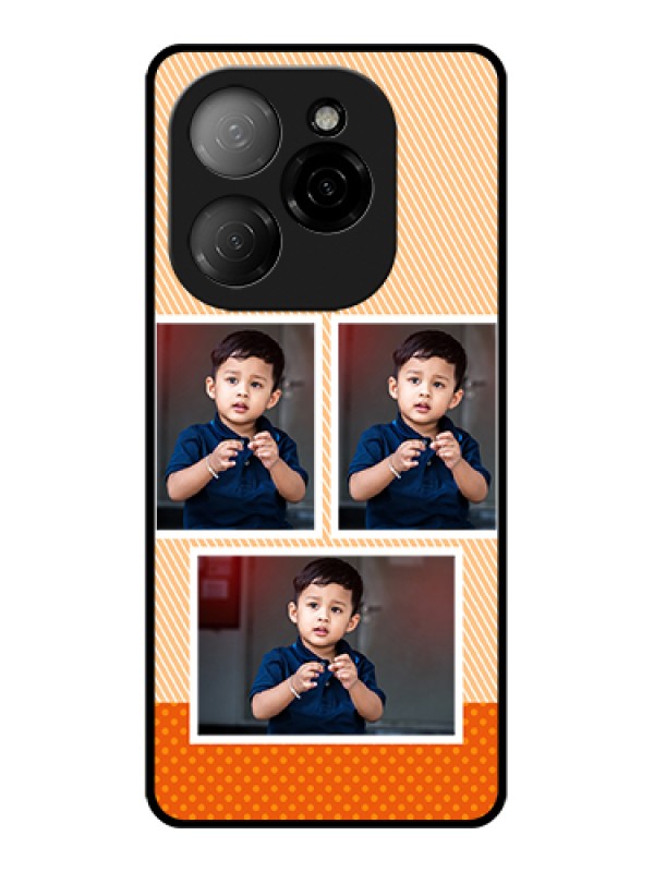 Custom Tecno Spark 20 Pro 5G Custom Glass Phone Case - Bulk Photos Upload Design