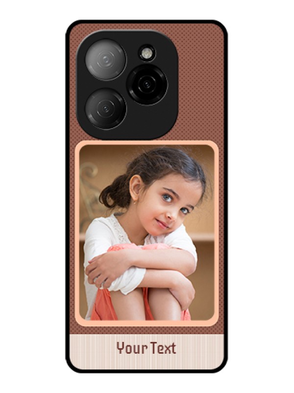 Custom Tecno Spark 20 Pro 5G Custom Glass Phone Case - Simple Pic Upload Design