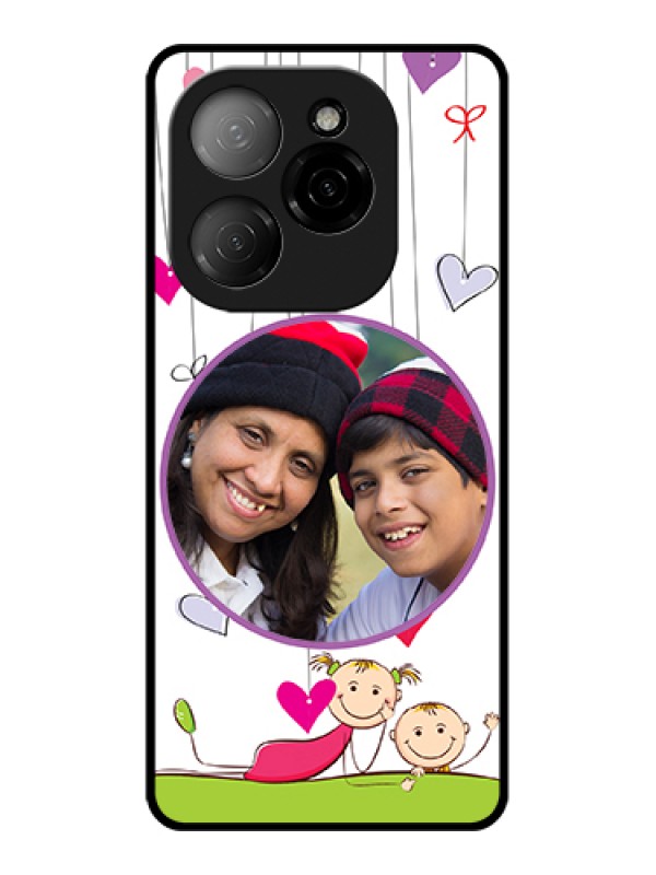 Custom Tecno Spark 20 Pro 5G Custom Glass Phone Case - Cute Kids Phone Case Design