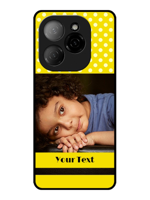 Custom Tecno Spark 20 Pro 5G Custom Glass Phone Case - Bright Yellow Case Design