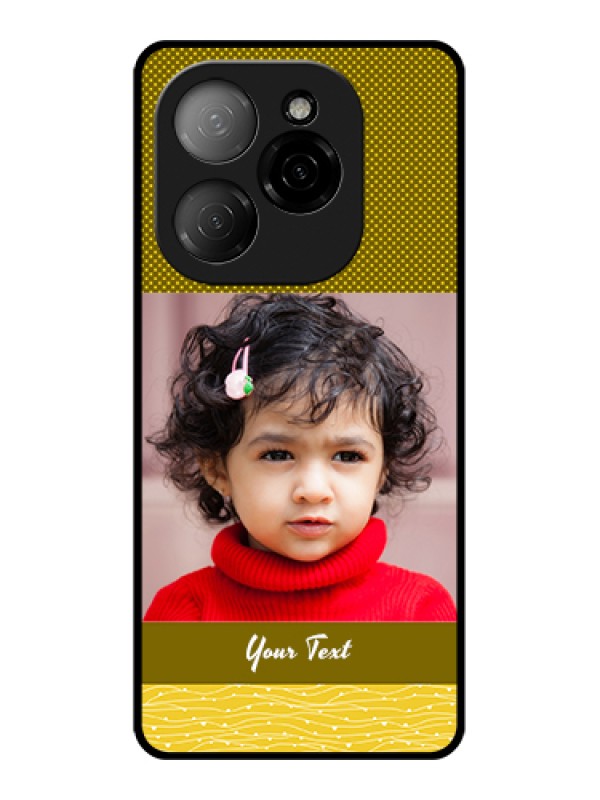 Custom Tecno Spark 20 Pro 5G Custom Glass Phone Case - Simple Green Color Design