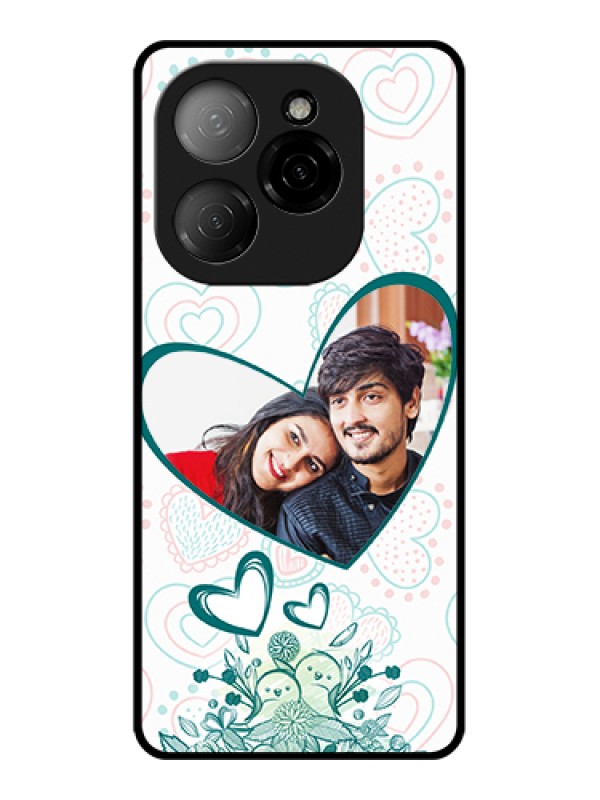 Custom Tecno Spark 20 Pro 5G Custom Glass Phone Case - Premium Couple Design