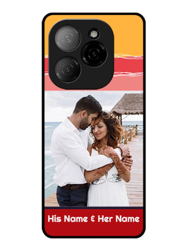 Custom Tecno Spark 20 Pro 5G Custom Glass Phone Case - Colorful Case Design