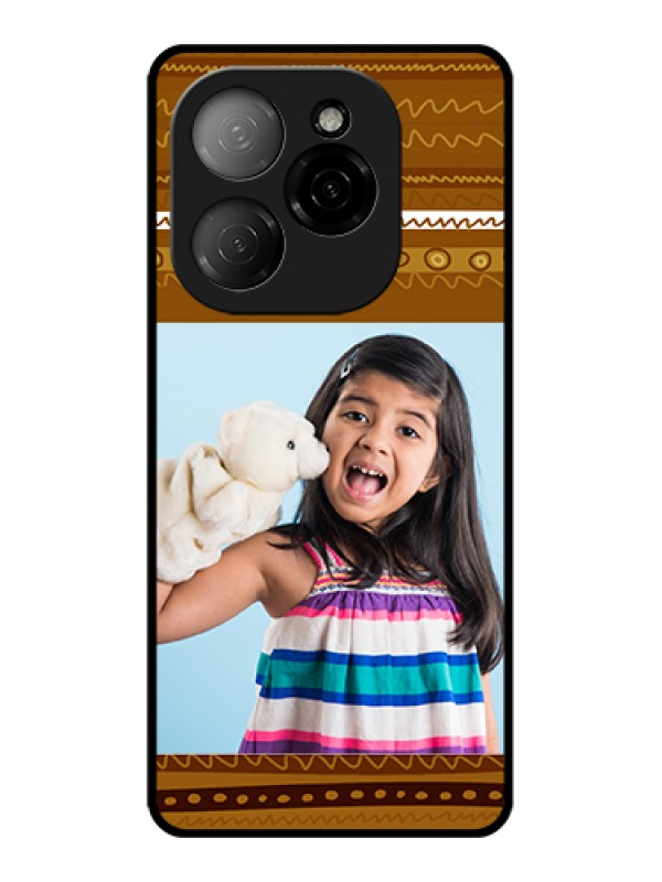 Custom Tecno Spark 20 Pro 5G Custom Glass Phone Case - Friends Picture Upload Design