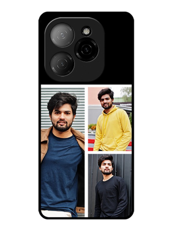 Custom Tecno Spark 20 Pro 5G Custom Glass Phone Case - Upload Multiple Picture Design