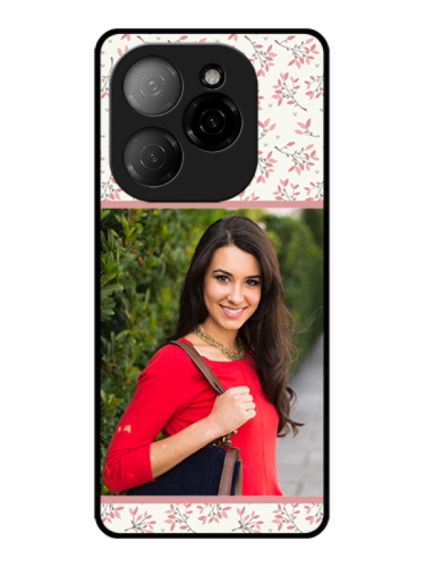 Custom Tecno Spark 20 Pro 5G Custom Glass Phone Case - Stunning Floral Design