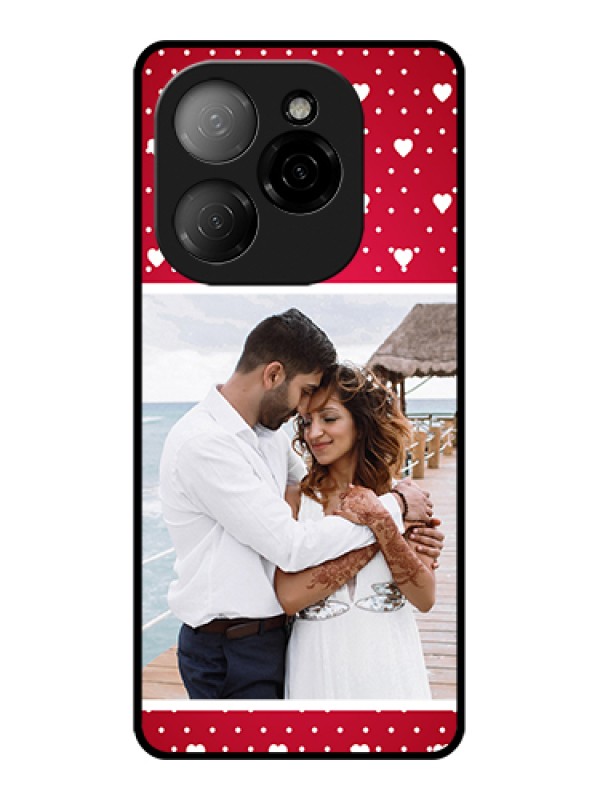 Custom Tecno Spark 20 Pro 5G Custom Glass Phone Case - Hearts Mobile Case Design