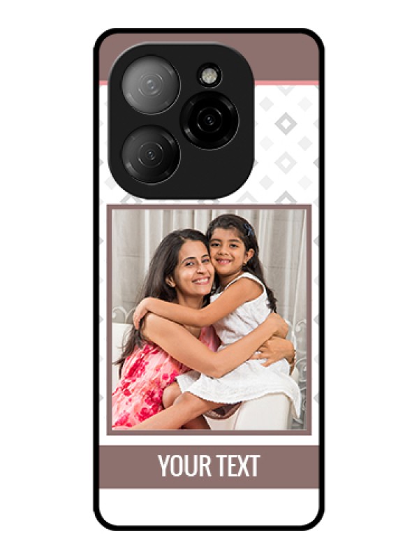 Custom Tecno Spark 20 Pro 5G Custom Glass Phone Case - Simple Diamond Design