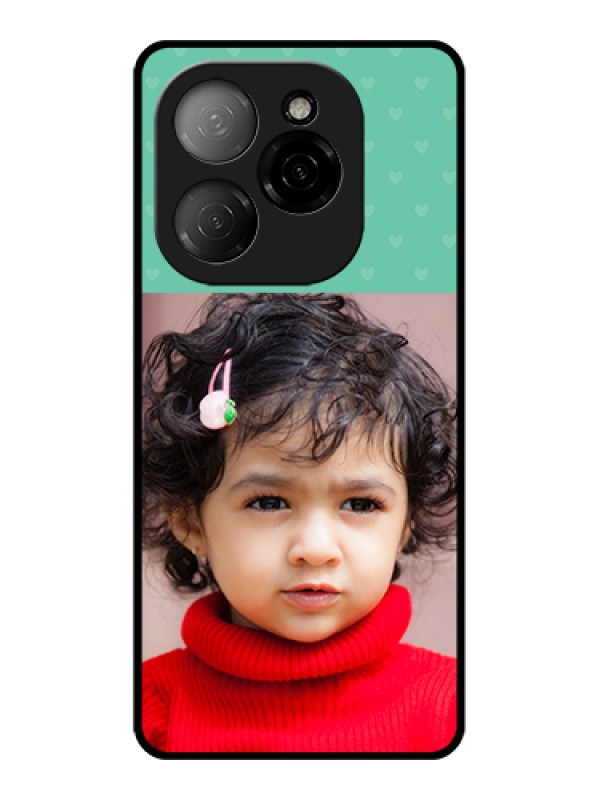 Custom Tecno Spark 20 Pro 5G Custom Glass Phone Case - Lovers Picture Design