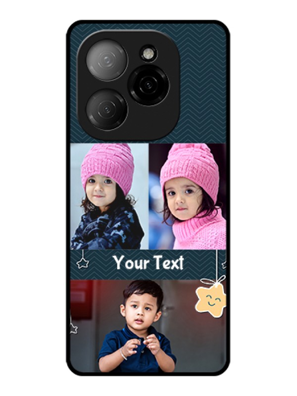 Custom Tecno Spark 20 Pro 5G Custom Glass Phone Case - Hanging Stars Design