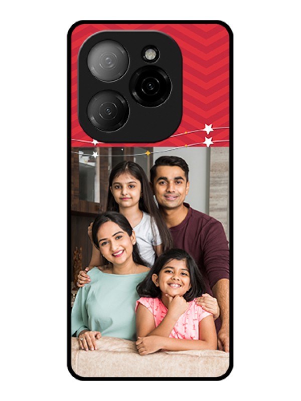 Custom Tecno Spark 20 Pro 5G Custom Glass Phone Case - Happy Family Design