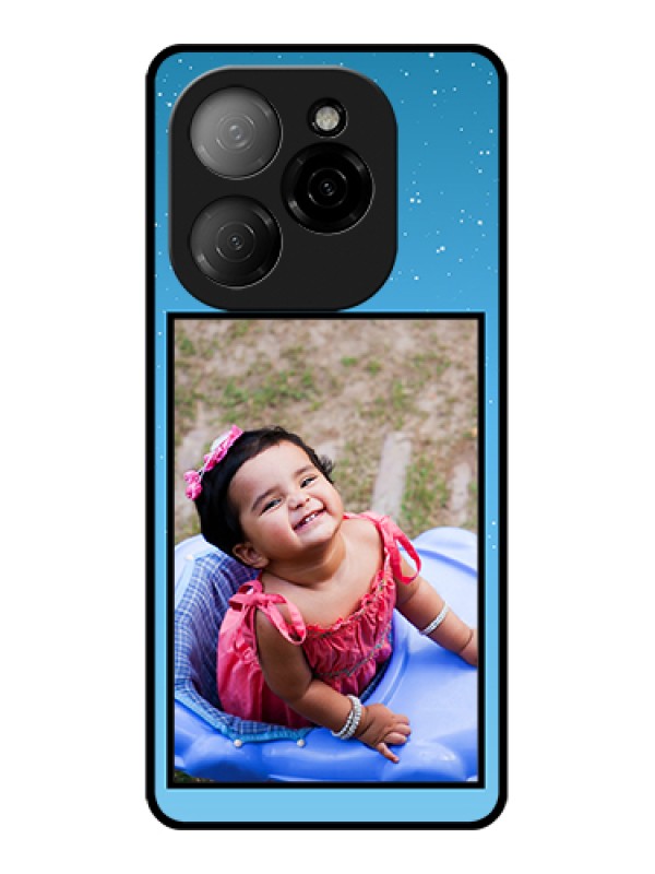 Custom Tecno Spark 20 Pro 5G Custom Glass Phone Case - Wave Pattern Colorful Design