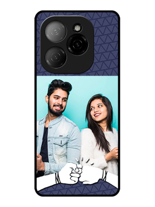 Custom Tecno Spark 20 Pro 5G Custom Glass Phone Case - With Best Friends Design