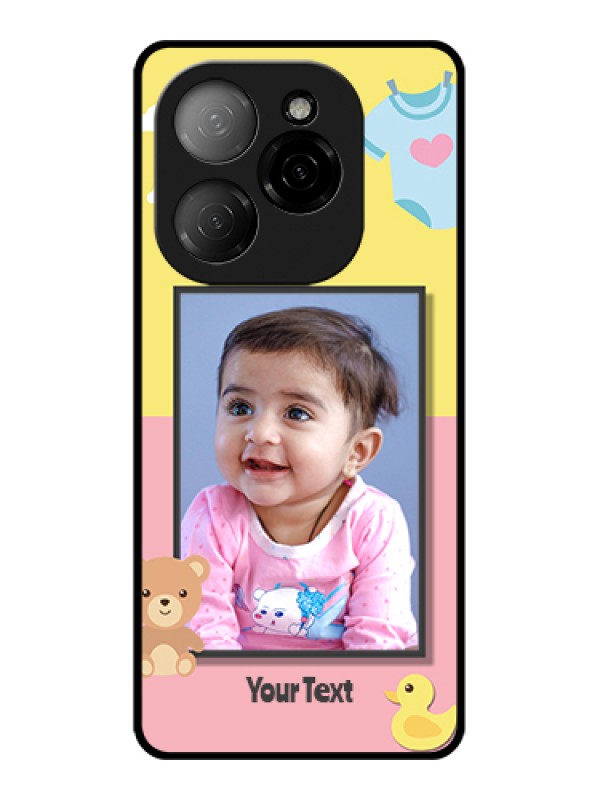 Custom Tecno Spark 20 Pro 5G Custom Glass Phone Case - Kids 2 Color Design