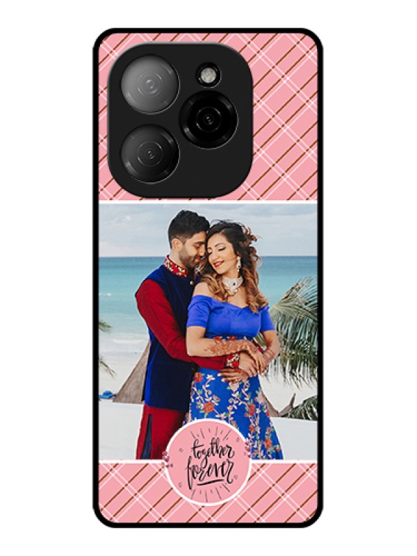 Custom Tecno Spark 20 Pro 5G Custom Glass Phone Case - Together Forever Design