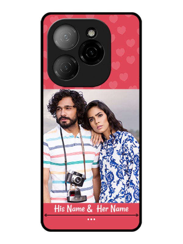 Custom Tecno Spark 20 Pro 5G Custom Glass Phone Case - Simple Love Design