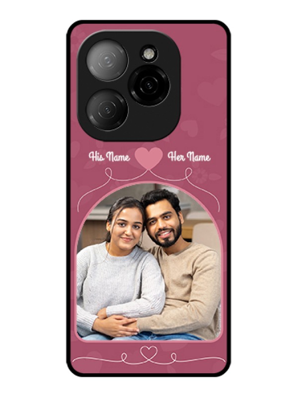 Custom Tecno Spark 20 Pro 5G Custom Glass Phone Case - Love Floral Design