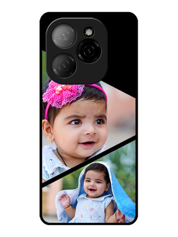 Custom Tecno Spark 20 Pro 5G Custom Glass Phone Case - Semi Cut Design