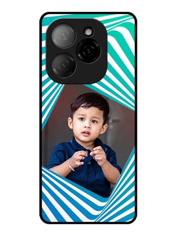 Custom Tecno Spark 20 Pro 5G Custom Glass Phone Case - Abstract Spiral Design