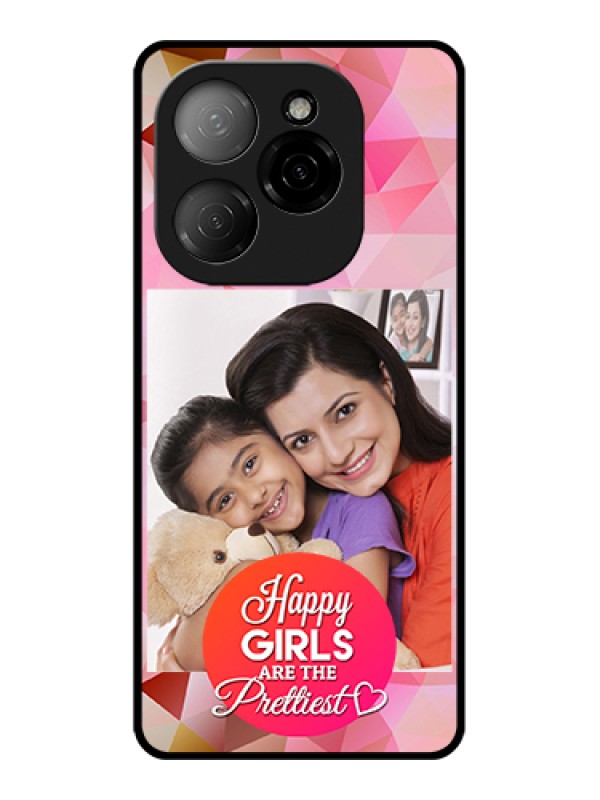 Custom Tecno Spark 20 Pro 5G Custom Glass Phone Case - Abstract Triangle Design