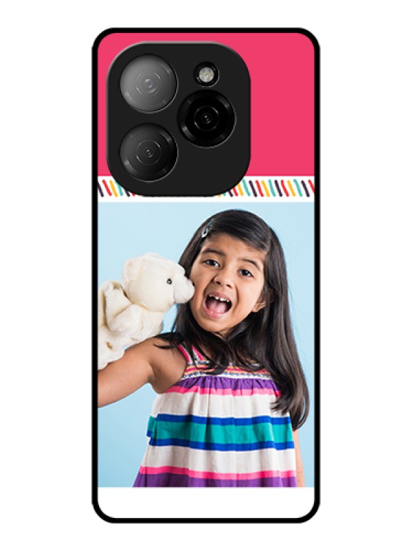 Custom Tecno Spark 20 Pro 5G Custom Glass Phone Case - Line Art Design