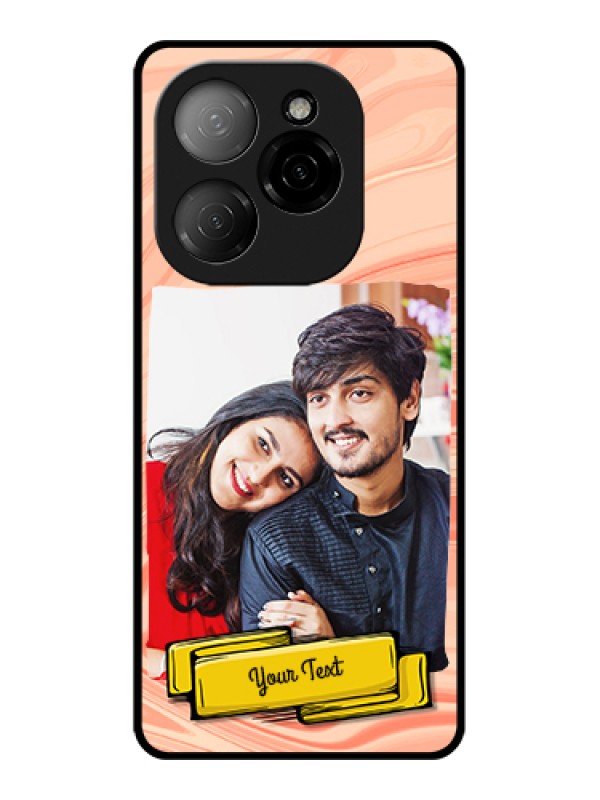 Custom Tecno Spark 20 Pro 5G Custom Glass Phone Case - Marble Texture Design