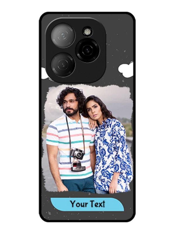 Custom Tecno Spark 20 Pro 5G Custom Glass Phone Case - Splashes With Love Doodles Design