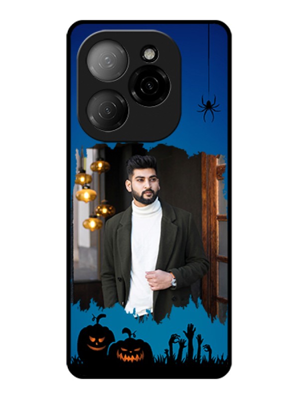 Custom Tecno Spark 20 Pro 5G Custom Glass Phone Case - With Pro Halloween Design