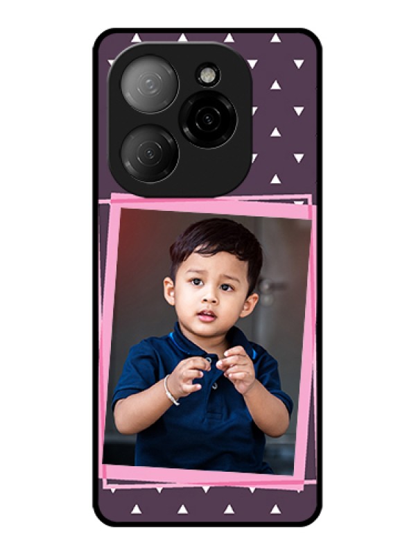 Custom Tecno Spark 20 Pro 5G Custom Glass Phone Case - Triangle Pattern Dotted Design