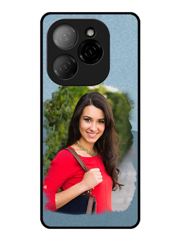 Custom Tecno Spark 20 Pro 5G Custom Glass Phone Case - Grunge Line Art Design