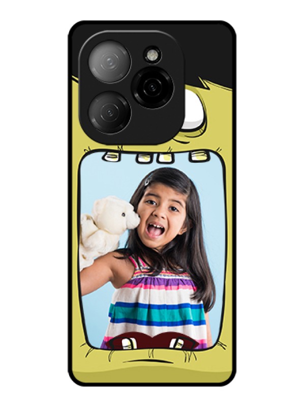 Custom Tecno Spark 20 Pro 5G Custom Glass Phone Case - Cartoon Monster Back Case Design