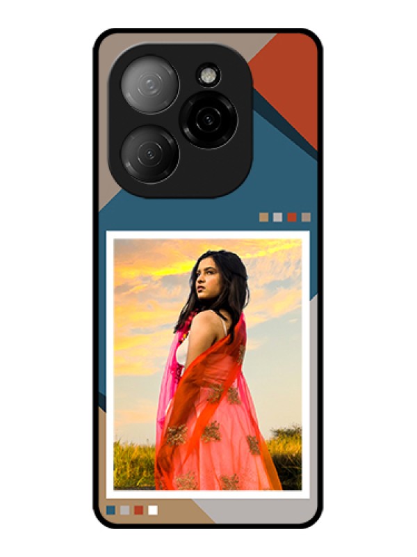 Custom Tecno Spark 20 Pro 5G Custom Glass Phone Case - Retro Color Pallet Design